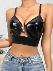Patent Leather Wrap Bra - Passion Pulse Adult