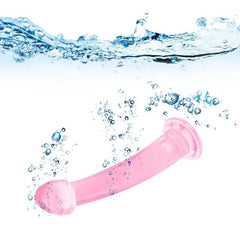 Soft Jelly Dildo with Suction Cup – Crystal Masturbator for Women and Men - Passion Pulse Adult