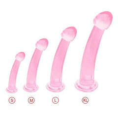 Soft Jelly Dildo with Suction Cup – Crystal Masturbator for Women and Men - Passion Pulse Adult