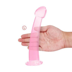 Soft Jelly Dildo with Suction Cup – Crystal Masturbator for Women and Men - Passion Pulse Adult