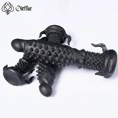 Oieffur Black Dildo With Spikes Silicone Dildo - Passion Pulse Adult