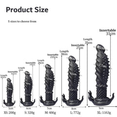 Oieffur Black Dildo With Spikes Silicone Dildo - Passion Pulse Adult