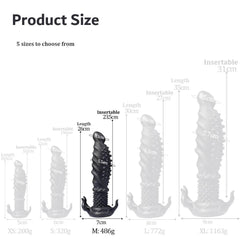 Oieffur Black Dildo With Spikes Silicone Dildo - Passion Pulse Adult
