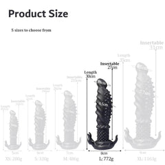 Oieffur Black Dildo With Spikes Silicone Dildo - Passion Pulse Adult