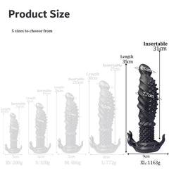 Oieffur Black Dildo With Spikes Silicone Dildo - Passion Pulse Adult