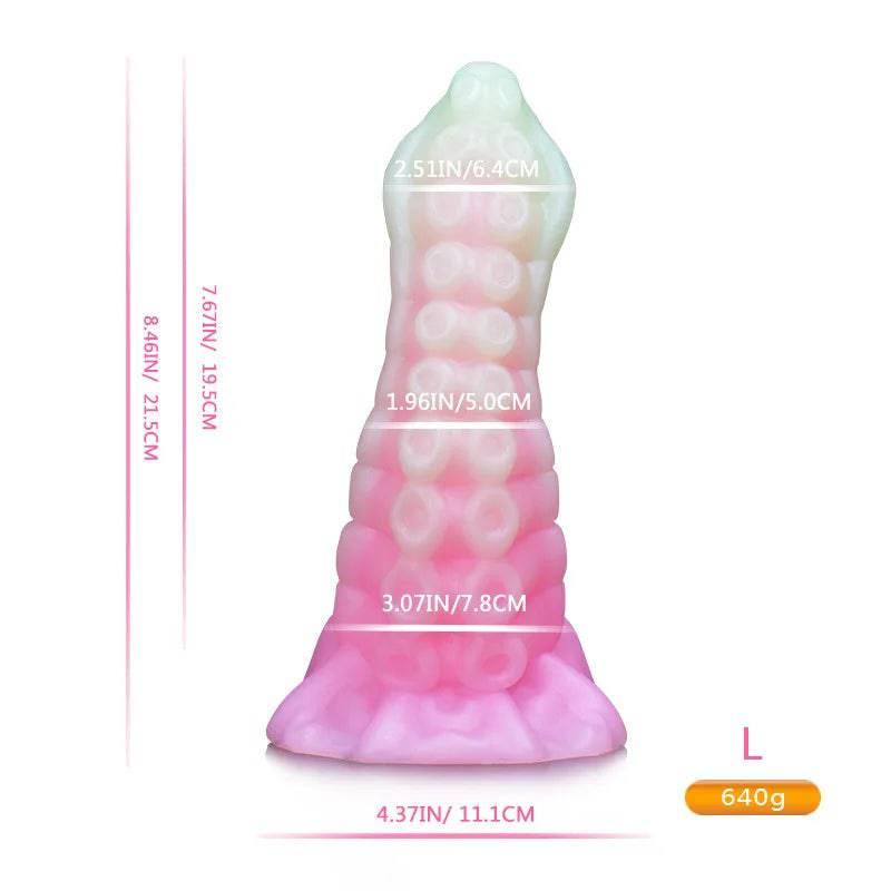 Monster Dildo with Powerful Suction Cup Octopus Tentacle Dick Sex Toy for Women Soft Elastic Skin Friendly Silicone Material - Passion Pulse Adult