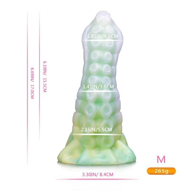 Monster Dildo with Powerful Suction Cup Octopus Tentacle Dick Sex Toy for Women Soft Elastic Skin Friendly Silicone Material - Passion Pulse Adult