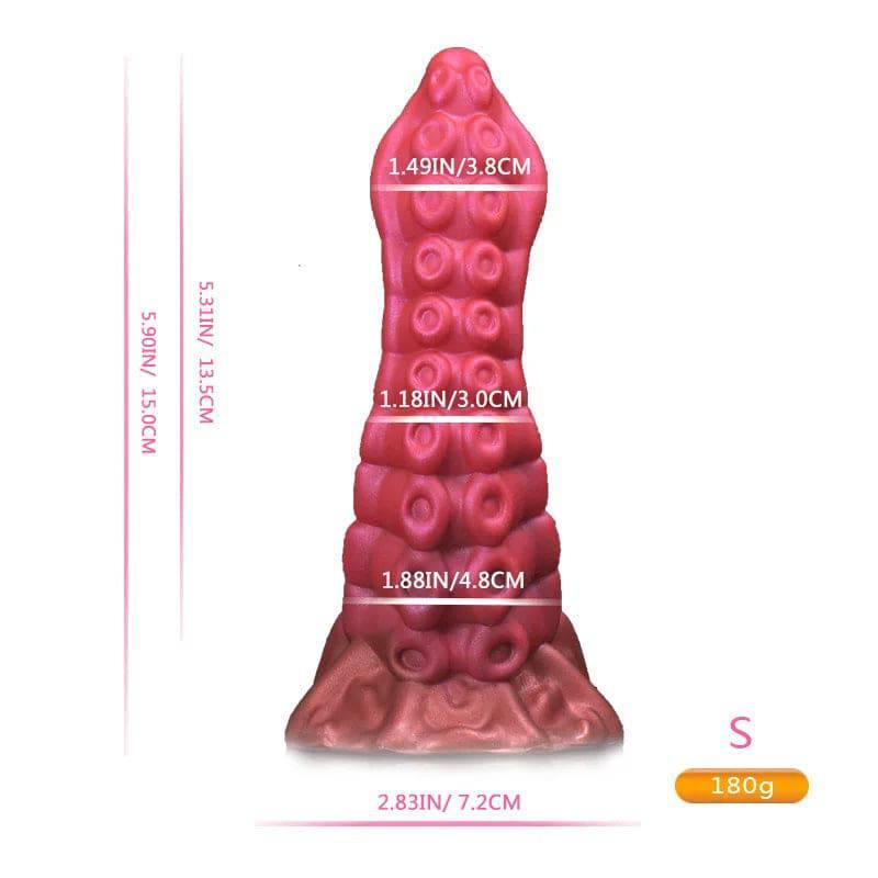 Monster Dildo with Powerful Suction Cup Octopus Tentacle Dick Sex Toy for Women Soft Elastic Skin Friendly Silicone Material - Passion Pulse Adult