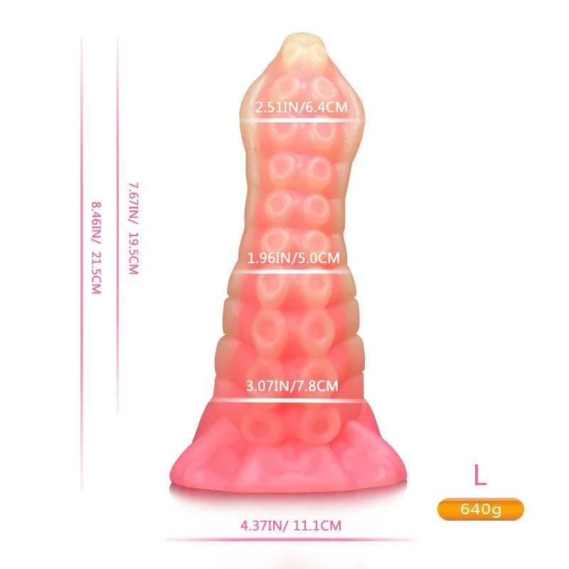 Monster Dildo with Powerful Suction Cup Octopus Tentacle Dick Sex Toy for Women Soft Elastic Skin Friendly Silicone Material - Passion Pulse Adult