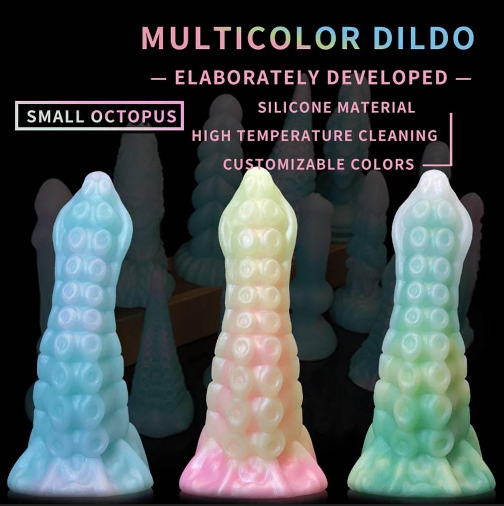 Monster Dildo with Powerful Suction Cup Octopus Tentacle Dick Sex Toy for Women Soft Elastic Skin Friendly Silicone Material - Passion Pulse Adult