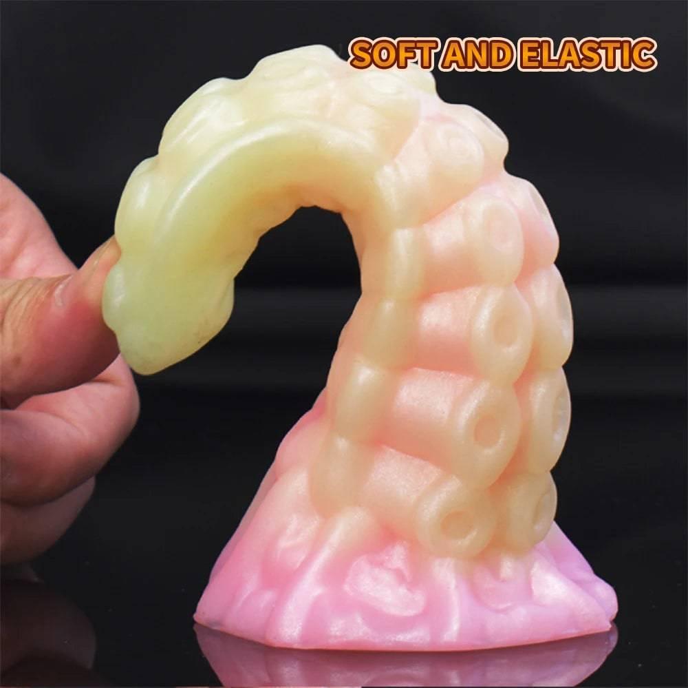 Monster Dildo with Powerful Suction Cup Octopus Tentacle Dick Sex Toy for Women Soft Elastic Skin Friendly Silicone Material - Passion Pulse Adult