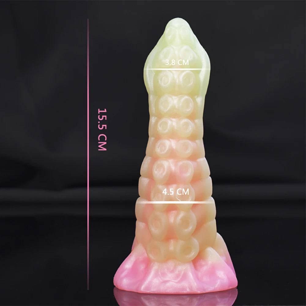 Monster Dildo with Powerful Suction Cup Octopus Tentacle Dick Sex Toy for Women Soft Elastic Skin Friendly Silicone Material - Passion Pulse Adult