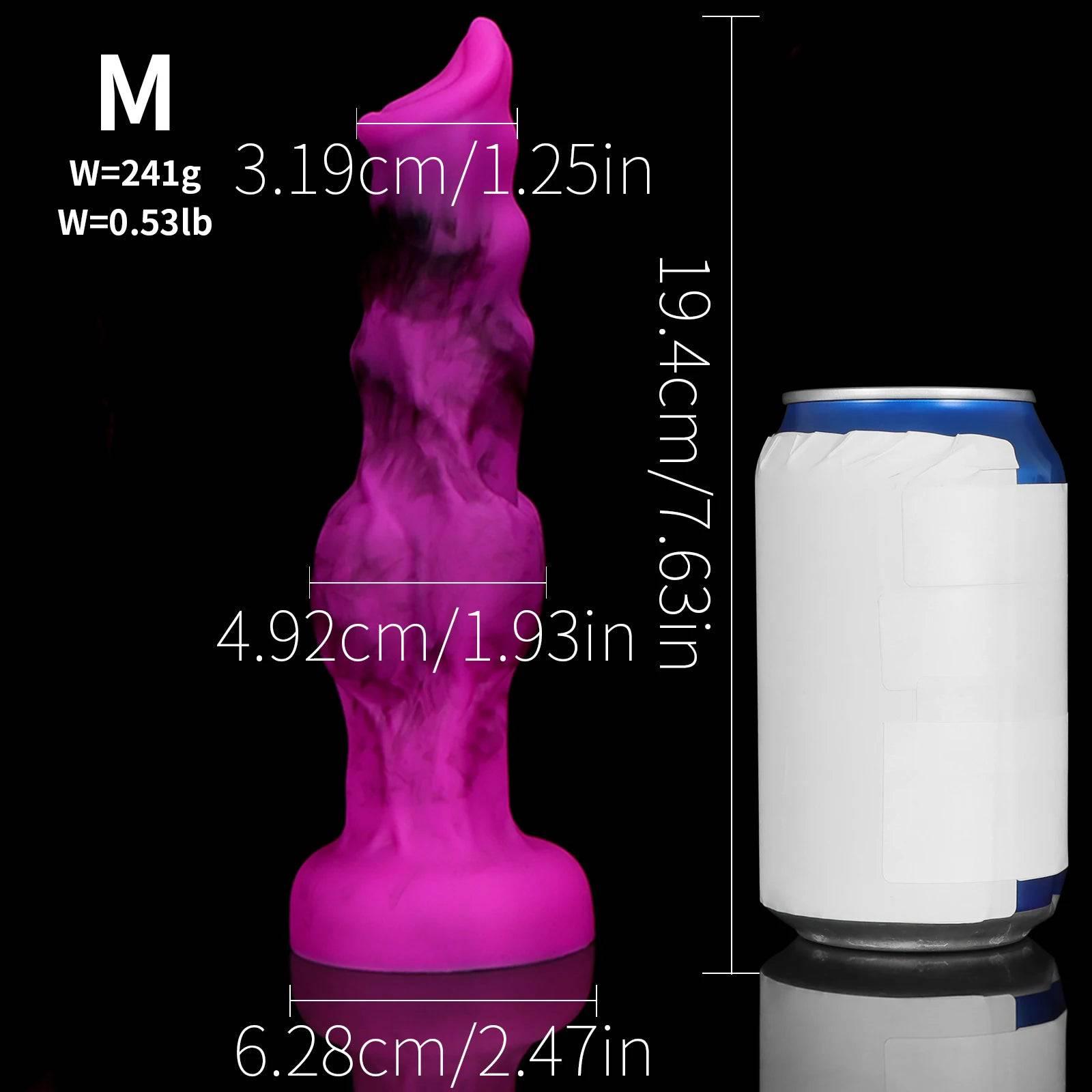 Silicone Dog Knot Dildo - Realistic Fantasy Toy for Women & Men - Passion Pulse Adult