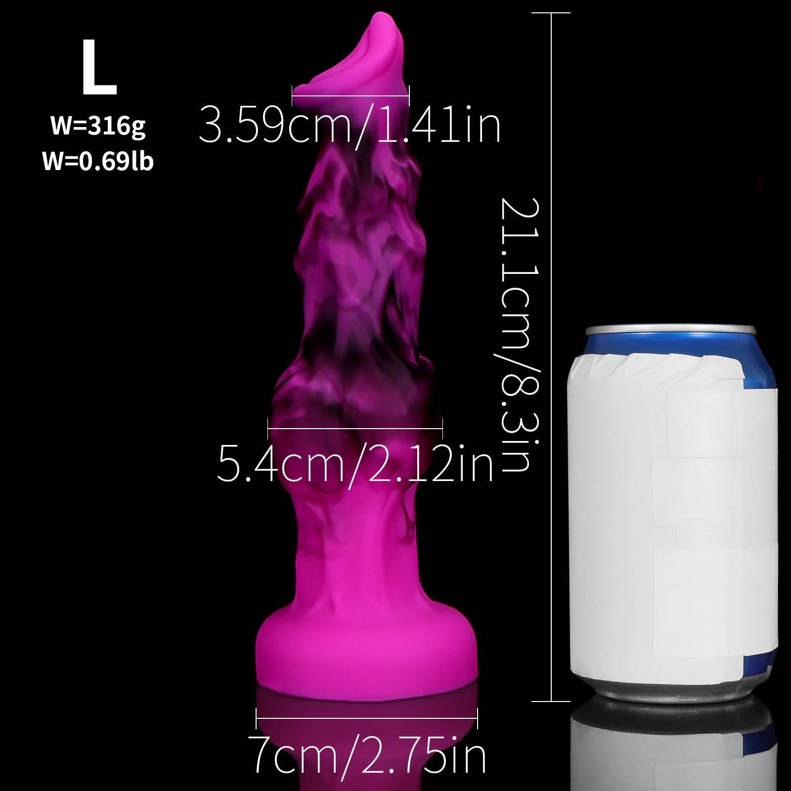 Silicone Dog Knot Dildo - Realistic Fantasy Toy for Women & Men - Passion Pulse Adult