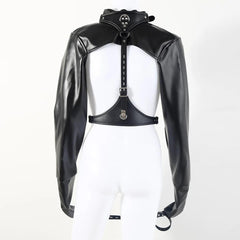 PU Bondage Jacket with Hand and Arm Restraints | Slave Training BDSM Cosplay Fetish Gear for Couples - Passion Pulse Adult