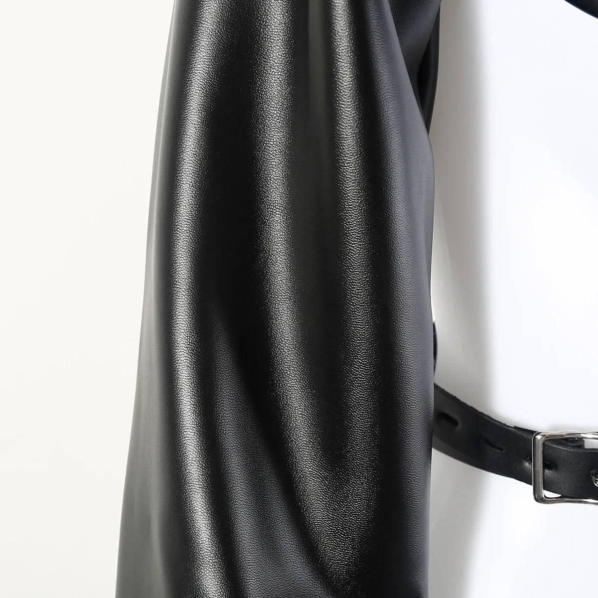 PU Bondage Jacket with Hand and Arm Restraints | Slave Training BDSM Cosplay Fetish Gear for Couples - Passion Pulse Adult