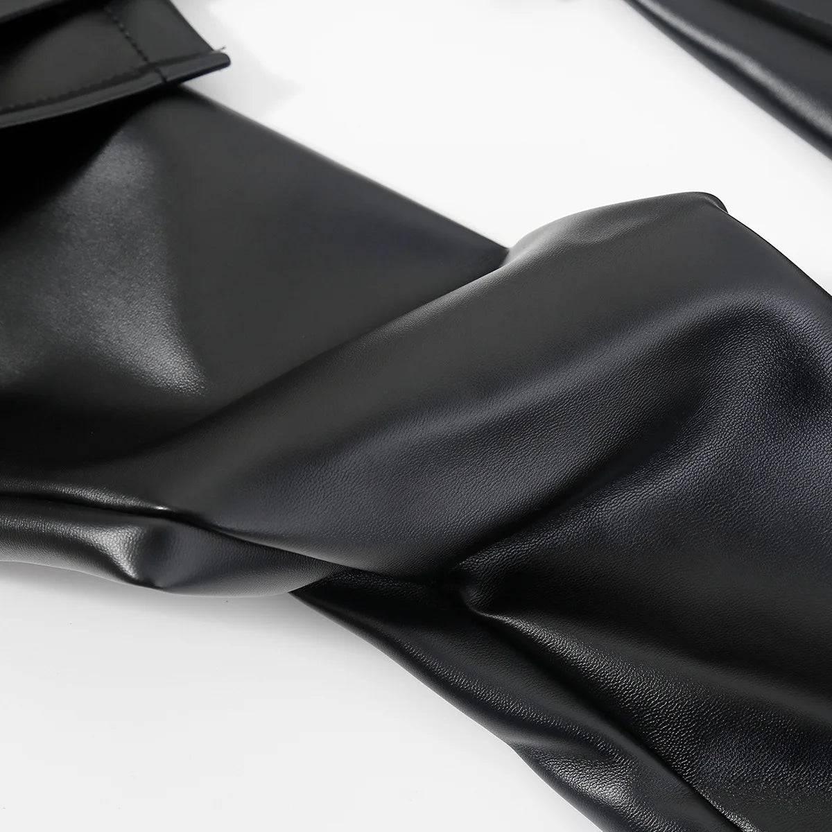 PU Bondage Jacket with Hand and Arm Restraints | Slave Training BDSM Cosplay Fetish Gear for Couples - Passion Pulse Adult