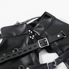 PU Bondage Jacket with Hand and Arm Restraints | Slave Training BDSM Cosplay Fetish Gear for Couples - Passion Pulse Adult