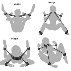BDSM Bondage Set for Couples – Handcuffs & Ankle Restraints for Adult Play - Passion Pulse Adult