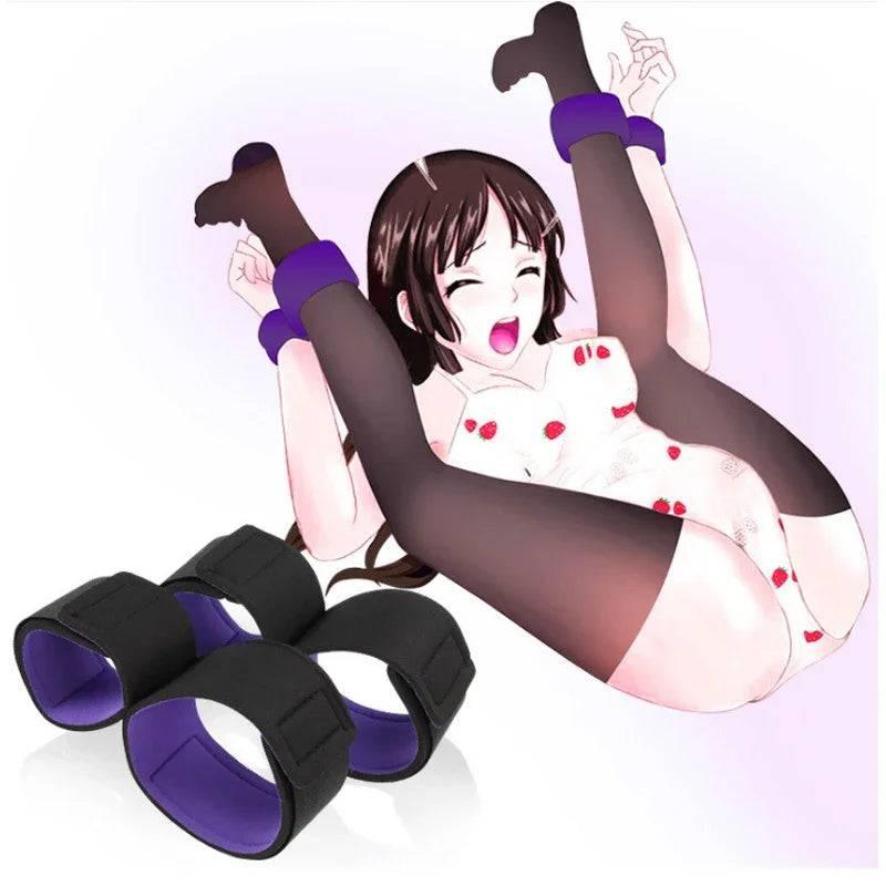 BDSM Bondage Set for Couples – Handcuffs & Ankle Restraints for Adult Play - Passion Pulse Adult