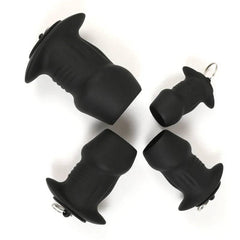 Hollow Silicone Anal Plug – Beaded Tunnel Dilator for Enema and Prostate Massage - Passion Pulse Adult