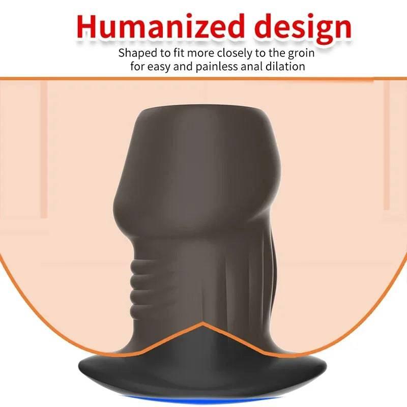 Hollow Silicone Anal Plug – Beaded Tunnel Dilator for Enema and Prostate Massage - Passion Pulse Adult