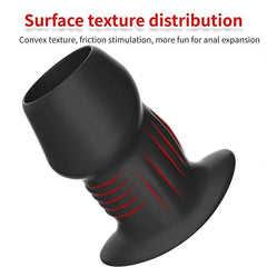 Hollow Silicone Anal Plug – Beaded Tunnel Dilator for Enema and Prostate Massage - Passion Pulse Adult