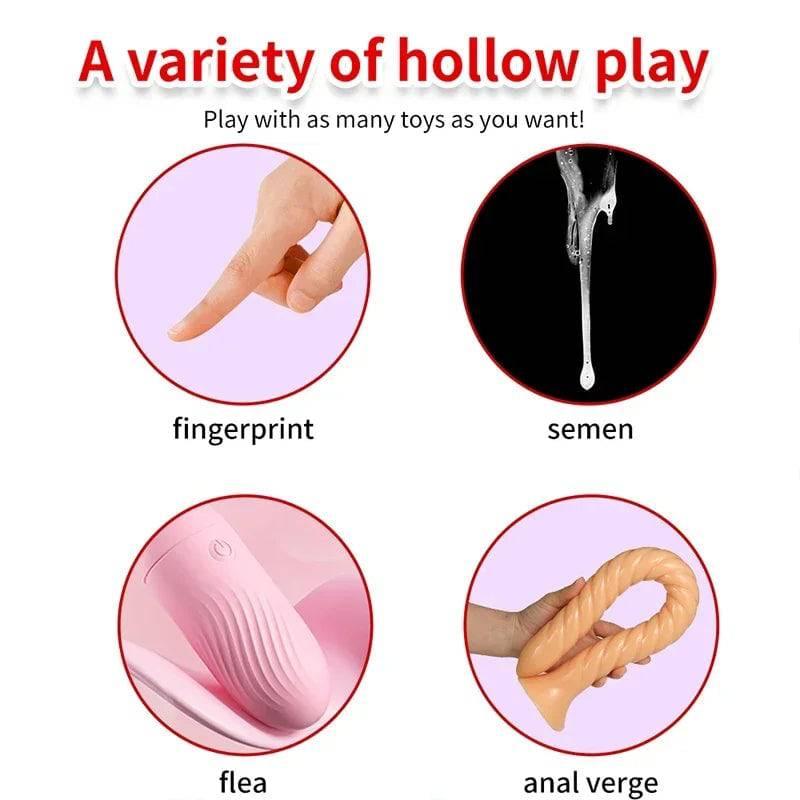 Hollow Silicone Anal Plug – Beaded Tunnel Dilator for Enema and Prostate Massage - Passion Pulse Adult
