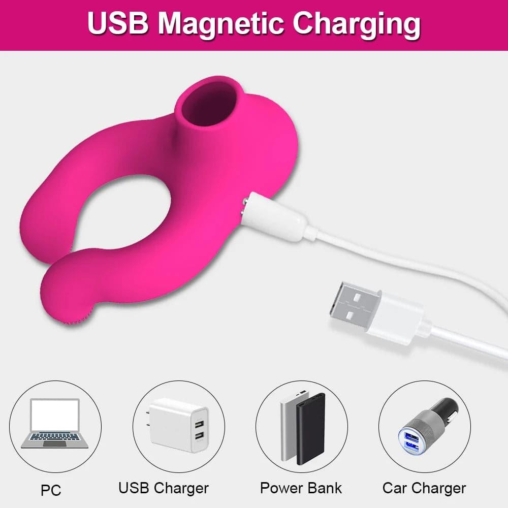 TLUDA Vibrator Cock Rings Sucking Penis Ring - Passion Pulse Adult