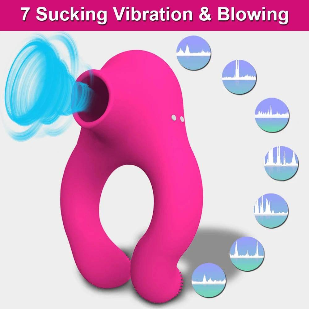 TLUDA Vibrator Cock Rings Sucking Penis Ring - Passion Pulse Adult