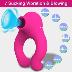 TLUDA Vibrator Cock Rings Sucking Penis Ring - Passion Pulse Adult