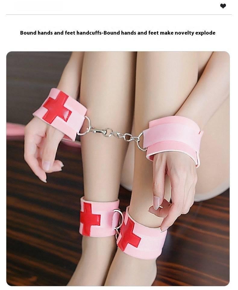 SM 11-Piece Set: Rope, Handcuffs, Nipple Clamps, Ball Gag - Passion Pulse Adult