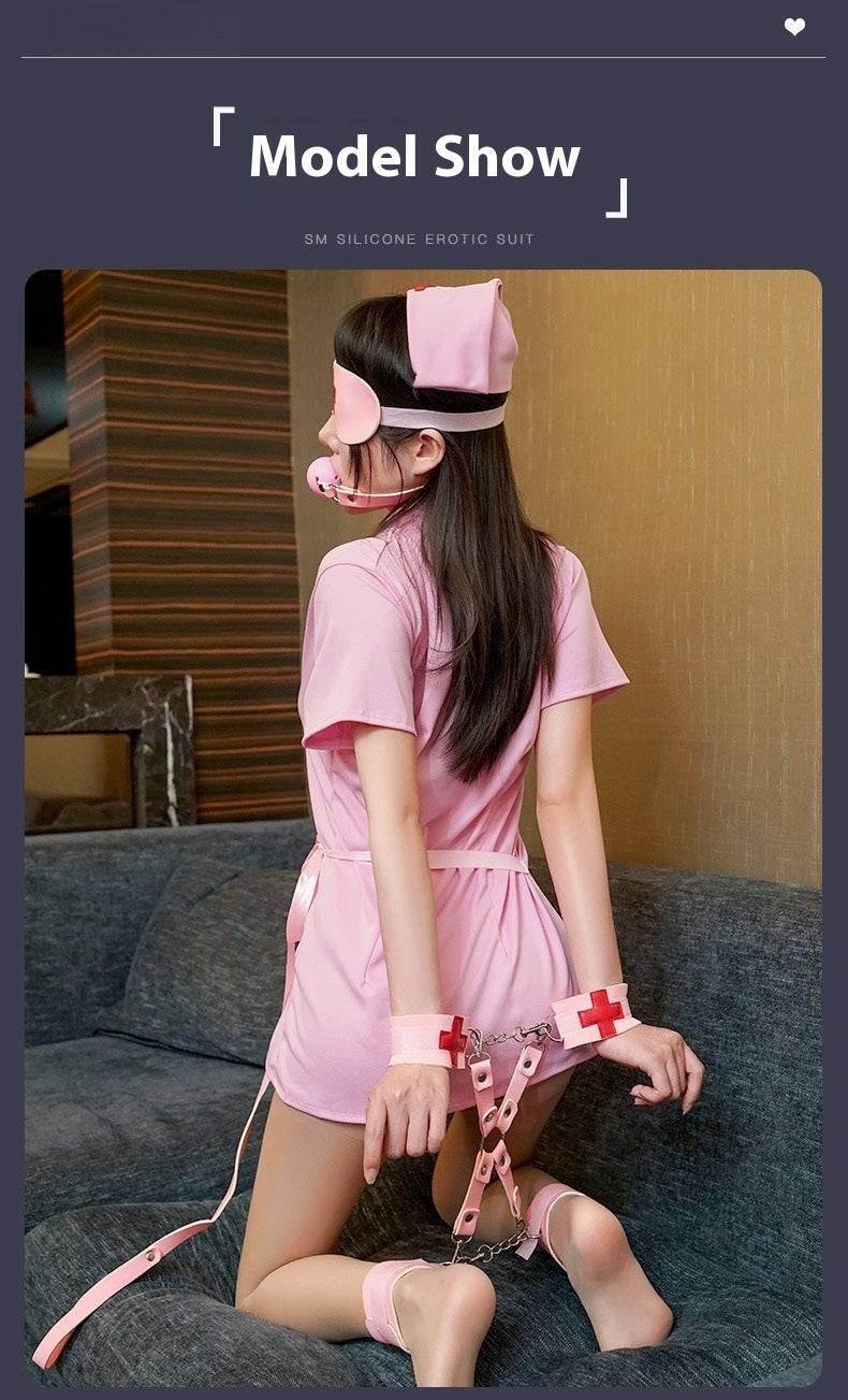 SM 11-Piece Set: Rope, Handcuffs, Nipple Clamps, Ball Gag - Passion Pulse Adult