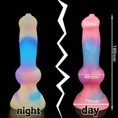 Super Soft Luminous Dog Dildo – Monster-Inspired Suction Cup Anal Toy - Passion Pulse Adult