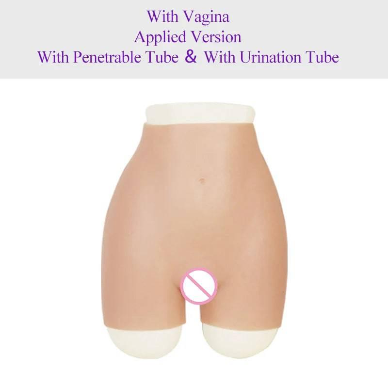 ROANYER Padded Hip Enhancer Silicone Panties: Crossdresser Fake Ass with Rich Buttocks and Vagina, Soft Underwear Male to Female Transformation - Passion Pulse Adult