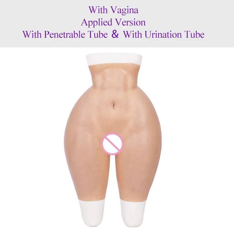 ROANYER Padded Hip Enhancer Silicone Panties: Crossdresser Fake Ass with Rich Buttocks and Vagina, Soft Underwear Male to Female Transformation - Passion Pulse Adult