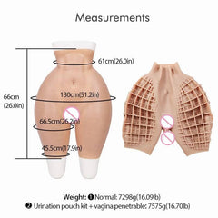 ROANYER Padded Hip Enhancer Silicone Panties: Crossdresser Fake Ass with Rich Buttocks and Vagina, Soft Underwear Male to Female Transformation - Passion Pulse Adult