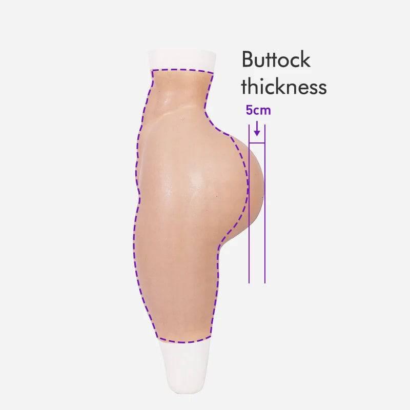 ROANYER Padded Hip Enhancer Silicone Panties: Crossdresser Fake Ass with Rich Buttocks and Vagina, Soft Underwear Male to Female Transformation - Passion Pulse Adult