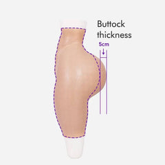 ROANYER Padded Hip Enhancer Silicone Panties: Crossdresser Fake Ass with Rich Buttocks and Vagina, Soft Underwear Male to Female Transformation - Passion Pulse Adult