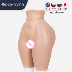 ROANYER Padded Hip Enhancer Silicone Panties: Crossdresser Fake Ass with Rich Buttocks and Vagina, Soft Underwear Male to Female Transformation - Passion Pulse Adult