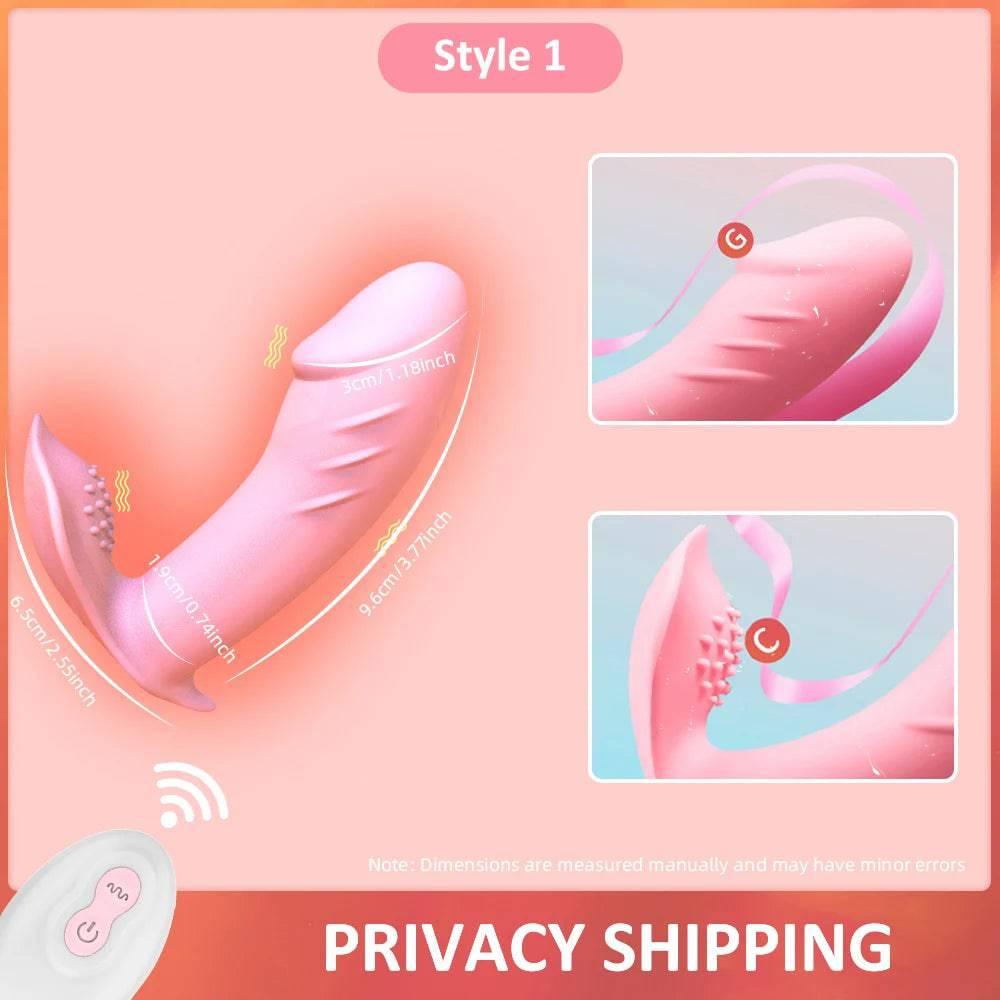 Remote-Controlled Panty Dildo Vibrator – Clitoral & Vaginal Stimulator for Women - Passion Pulse Adult