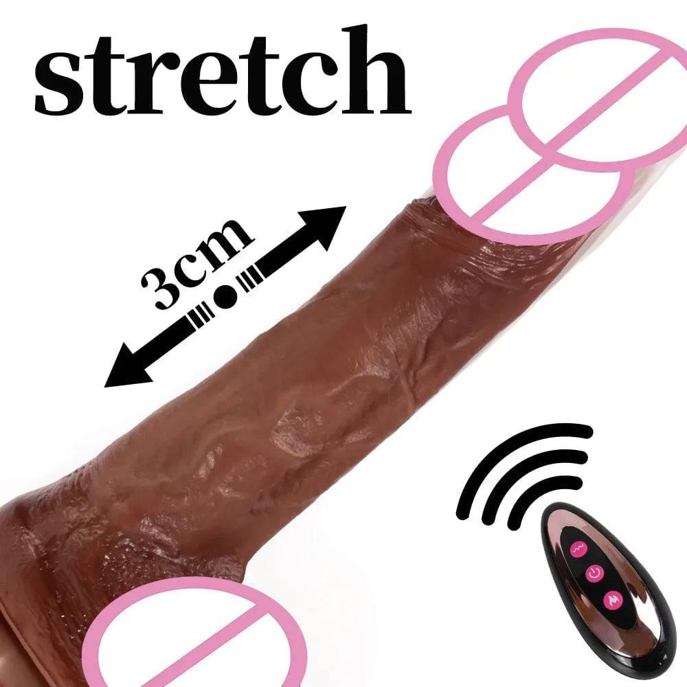 Realistic Penis Automatic Retractable Heated Swing Vibrator with Remote Control Sex Toy for Woman Masturbator Dildo Adult shop - Passion Pulse Adult