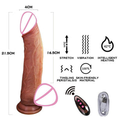 Realistic Penis Automatic Retractable Heated Swing Vibrator with Remote Control Sex Toy for Woman Masturbator Dildo Adult shop - Passion Pulse Adult