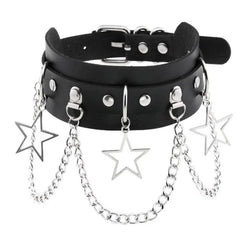 Harajuku Punk Rock Rivet Goth Choker | PU Leather Collar with Heart, Cross & Spikes | Hip Hop Bondage Jewelry for Women - Passion Pulse Adult