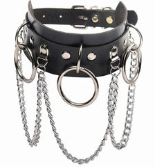 Harajuku Punk Rock Rivet Goth Choker | PU Leather Collar with Heart, Cross & Spikes | Hip Hop Bondage Jewelry for Women - Passion Pulse Adult