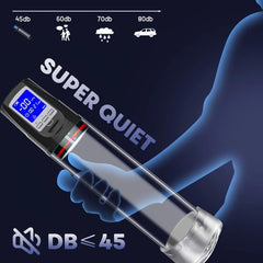 LED Display Electric Vacuum Penis Enlargement Training Pump for Men: Sex Toy Penis Extender with Powerful Suction - Adult Toys - Passion Pulse Adult