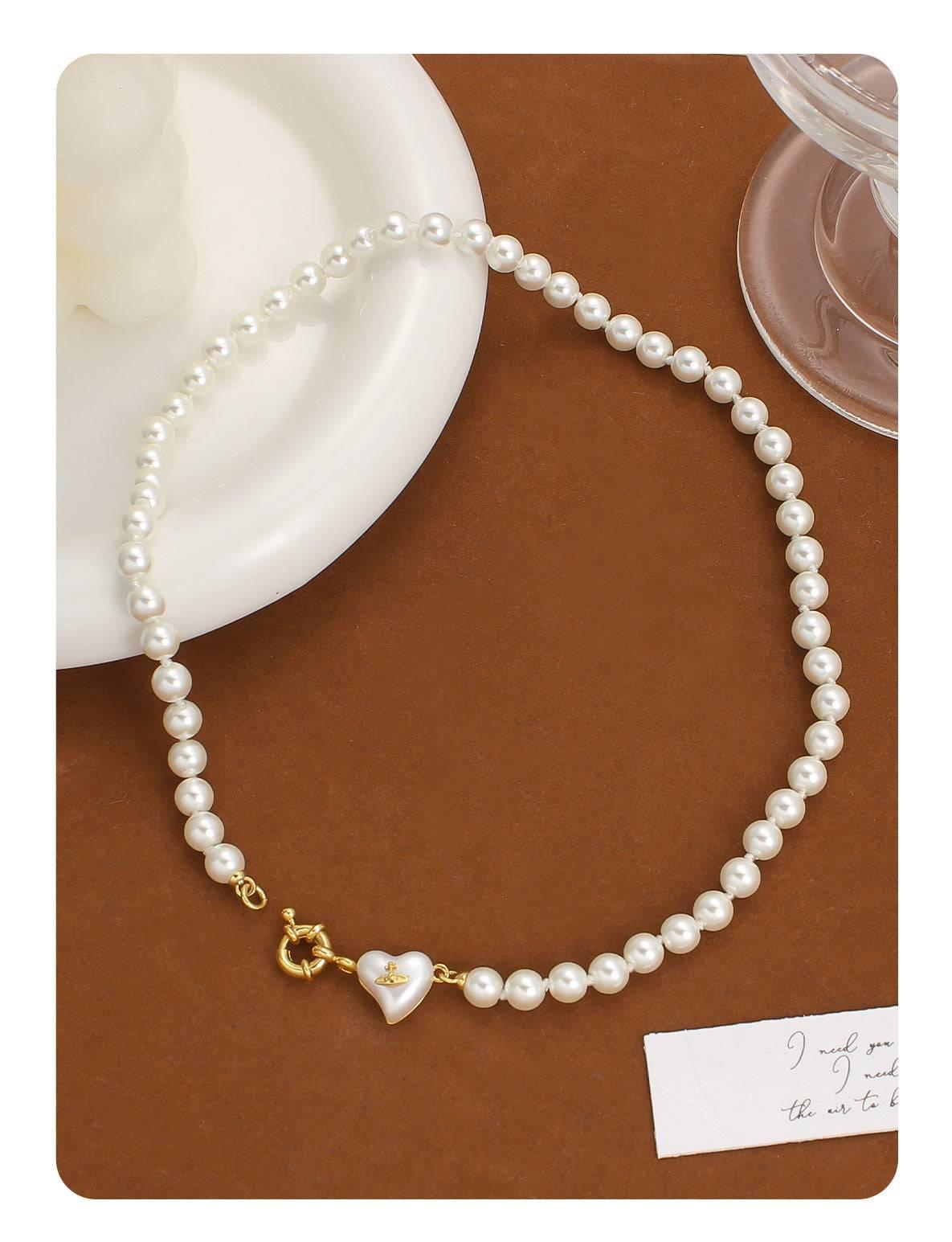 Queen's Heart Exquisite Pearl Necklace - Passion Pulse Adult