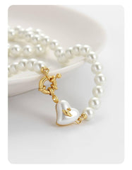 Queen's Heart Exquisite Pearl Necklace - Passion Pulse Adult