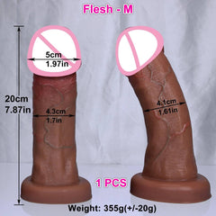 Huge Soft Realistic Dildo with Suction Cup - Double-Layer Design - Passion Pulse Adult