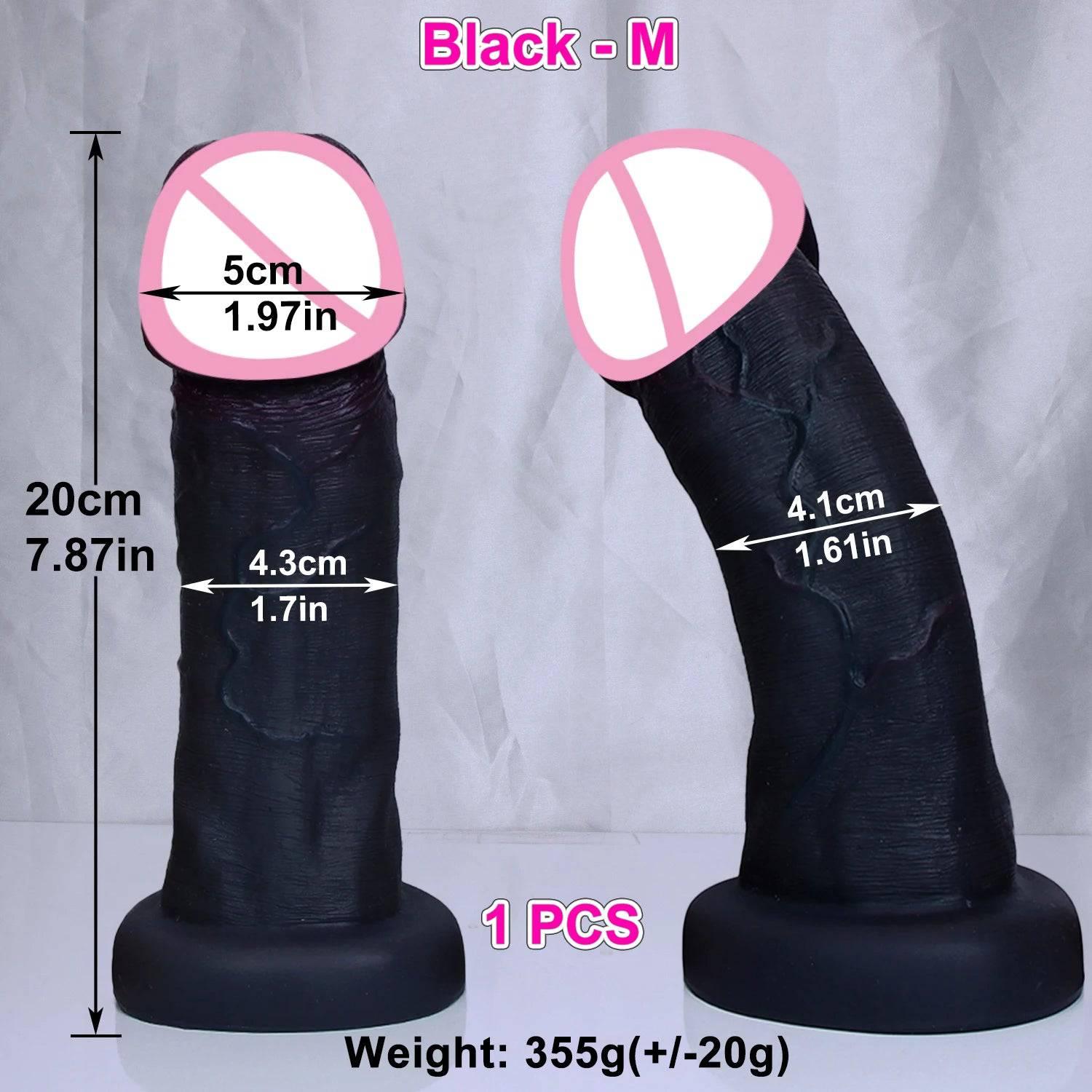 Huge Soft Realistic Dildo with Suction Cup - Double-Layer Design - Passion Pulse Adult